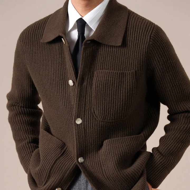 Garner Ribbed Knit Cardigan