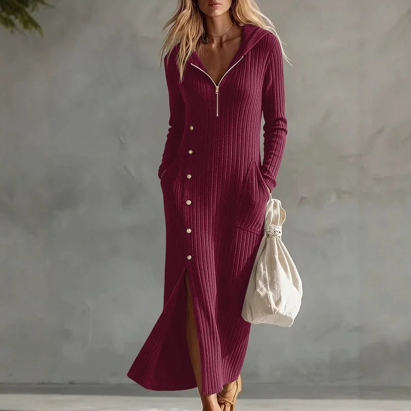 Estelle Half Zip Hoodie Dress