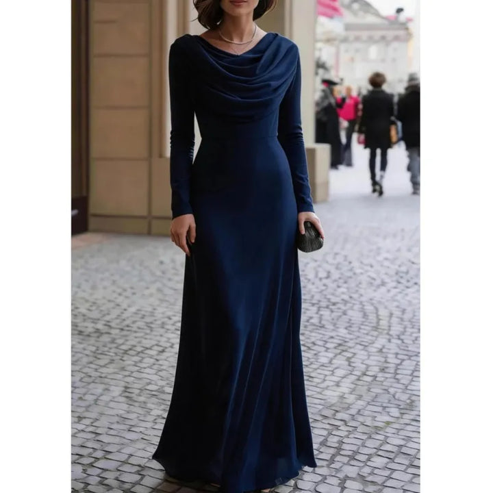 Talia Draped Neckline Maxi Dress