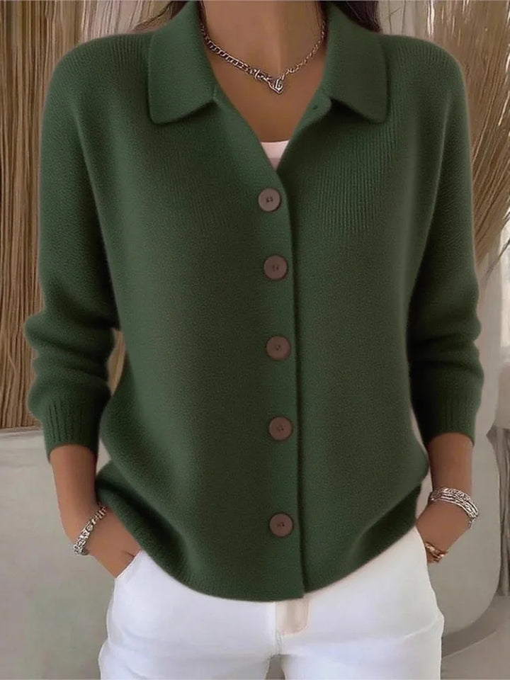 Marget Collared Knit Cardigan
