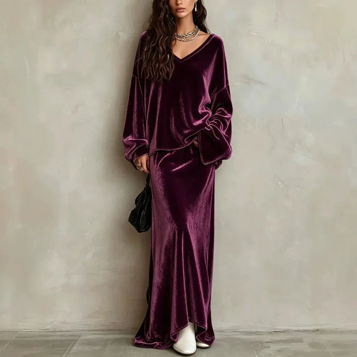 Novella Mermaid Hem Skirt Set