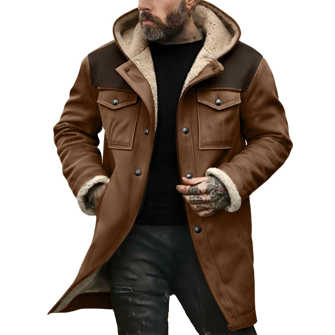 Highland Suede Long Overcoat