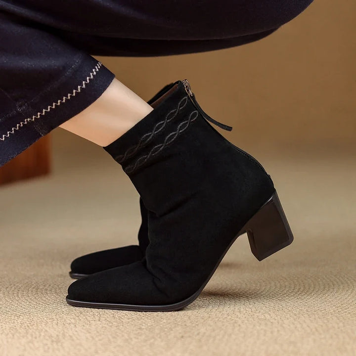 Teodora Square Toe Ankle Boots