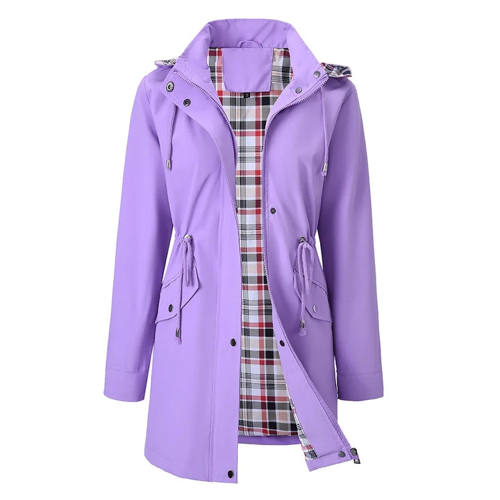 Yolanda Drawstring Waist Rain Jacket