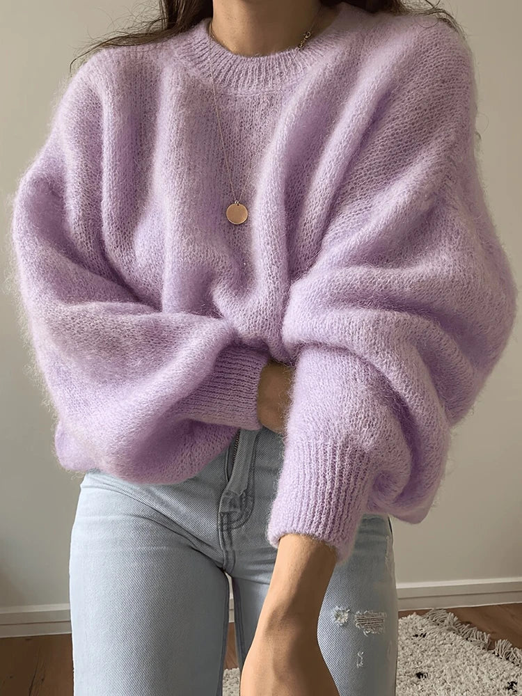 Yvette Fuzzy Knit Pullover