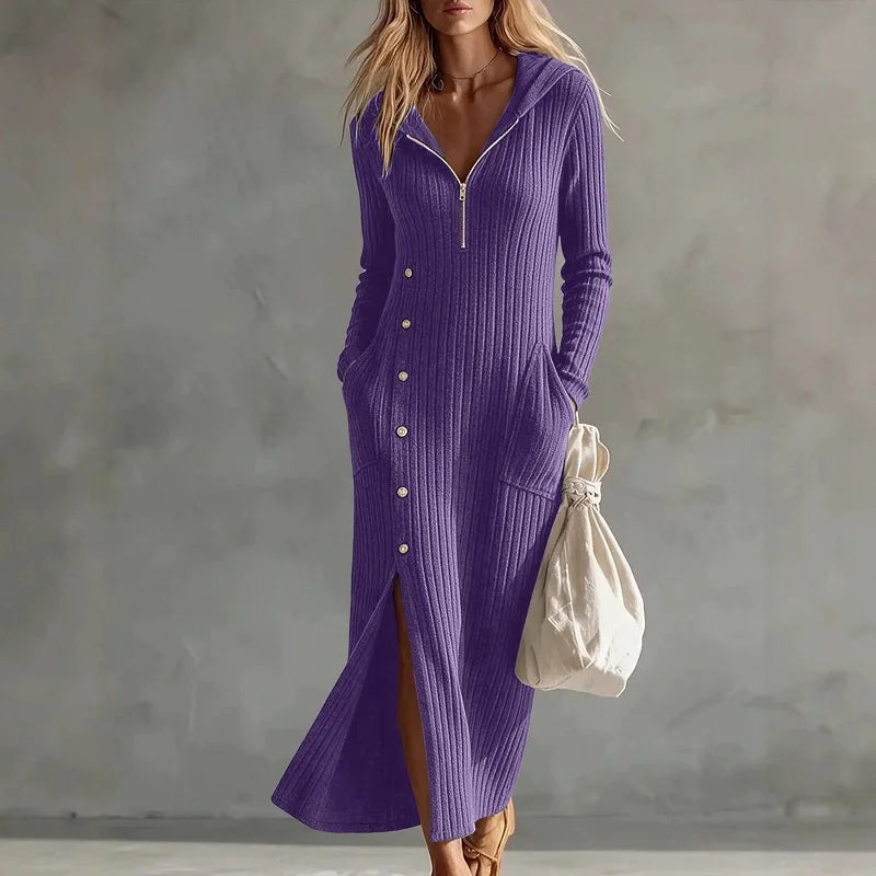Estelle Half Zip Hoodie Dress