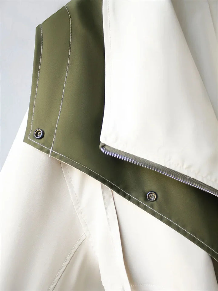 Amara Contrast Collar Trench