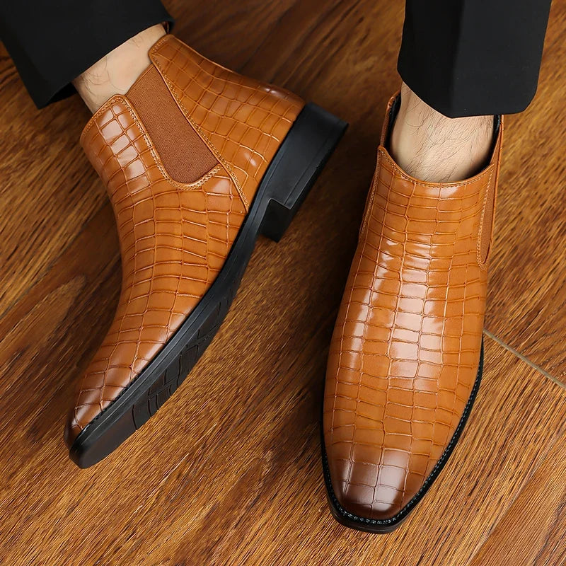 Harris Croc Embossed Chelsea Boot