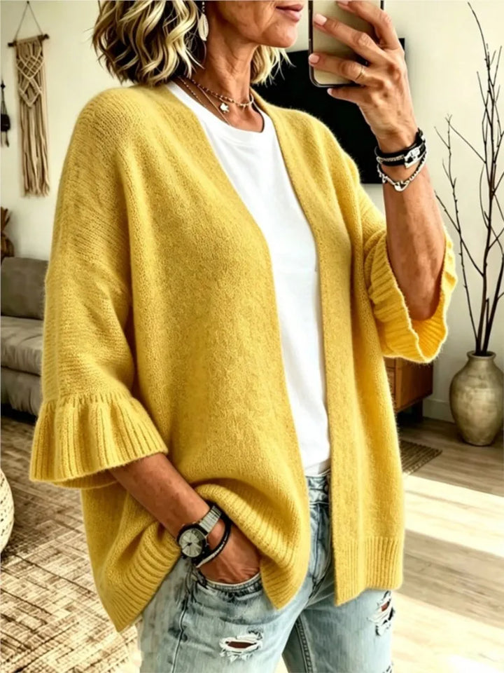 Mirela Ruffle Sleeve Cardigan