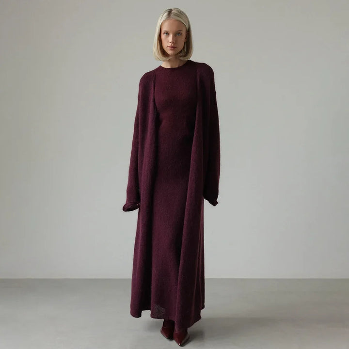 Solaris Ribbed Knit Sweater Dress Set