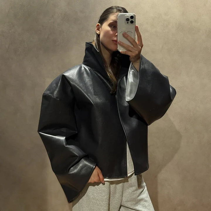 Calloway Cropped Leather Jacket