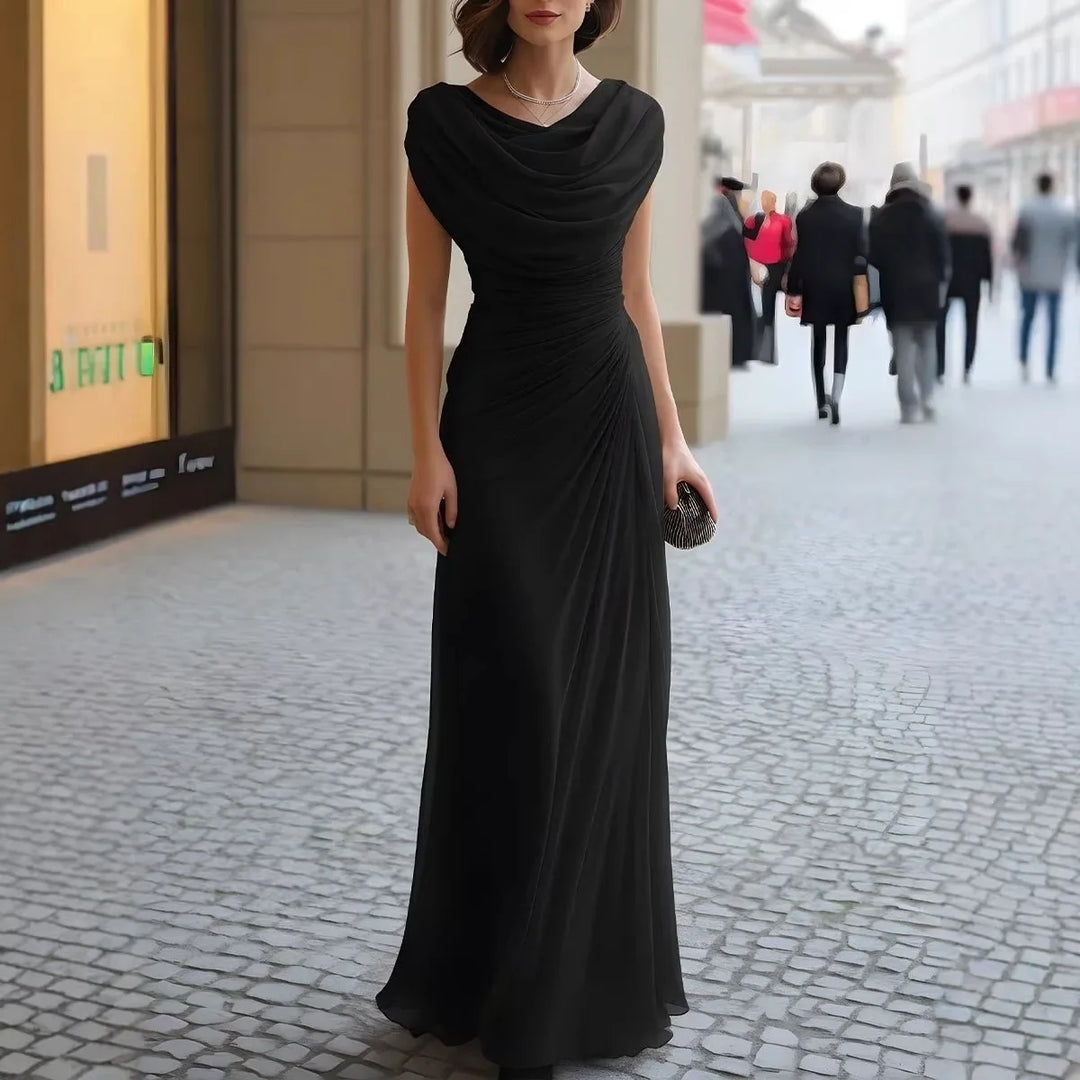 Juliet Draped Cowl Neck Maxi Dress