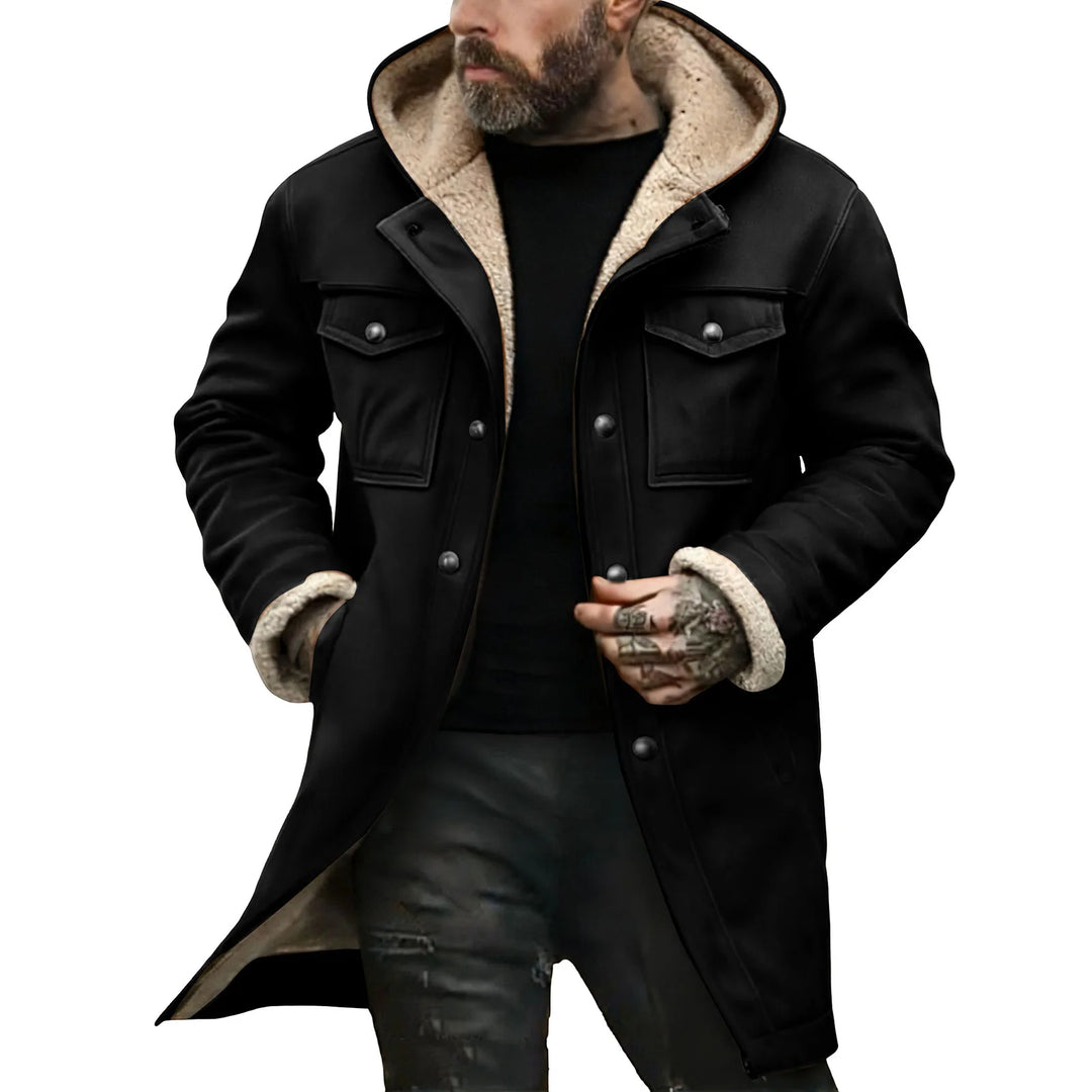 Highland Suede Long Overcoat