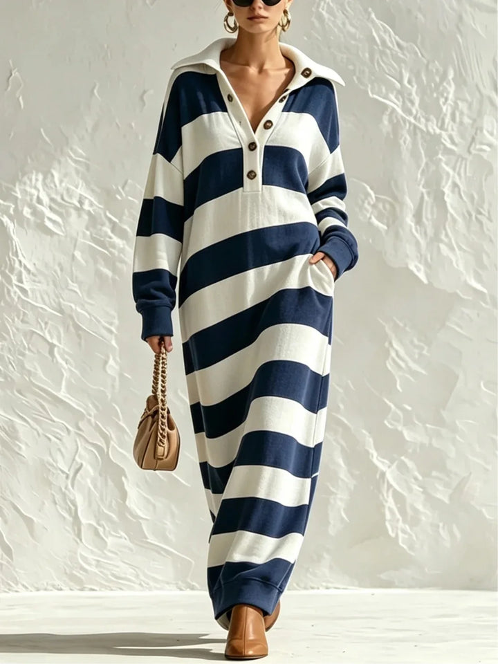 Lucille Striped Polo Dress