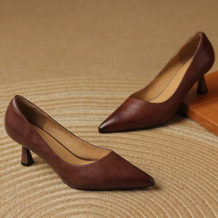 Frenchie Leather Pumps