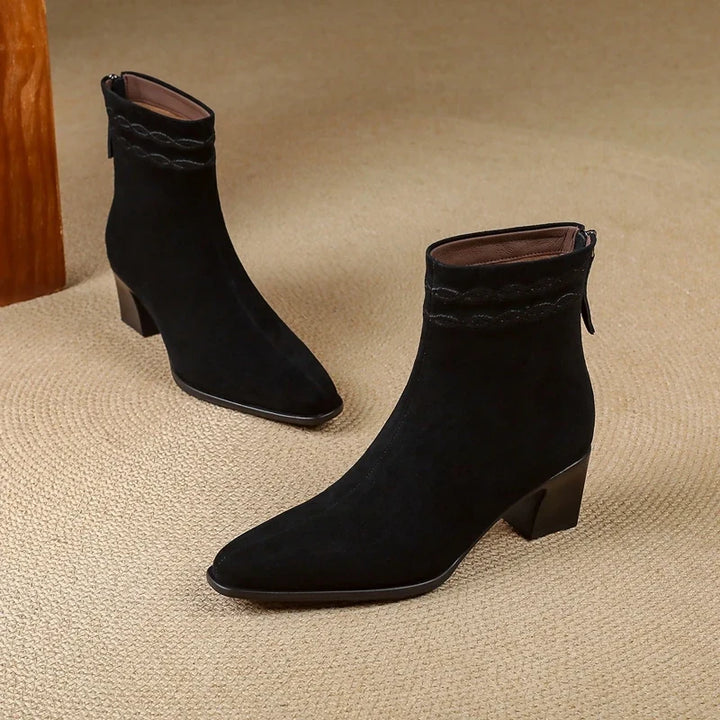 Teodora Square Toe Ankle Boots