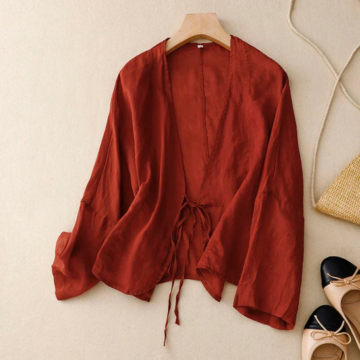 Lauren Cotton Wrap Top