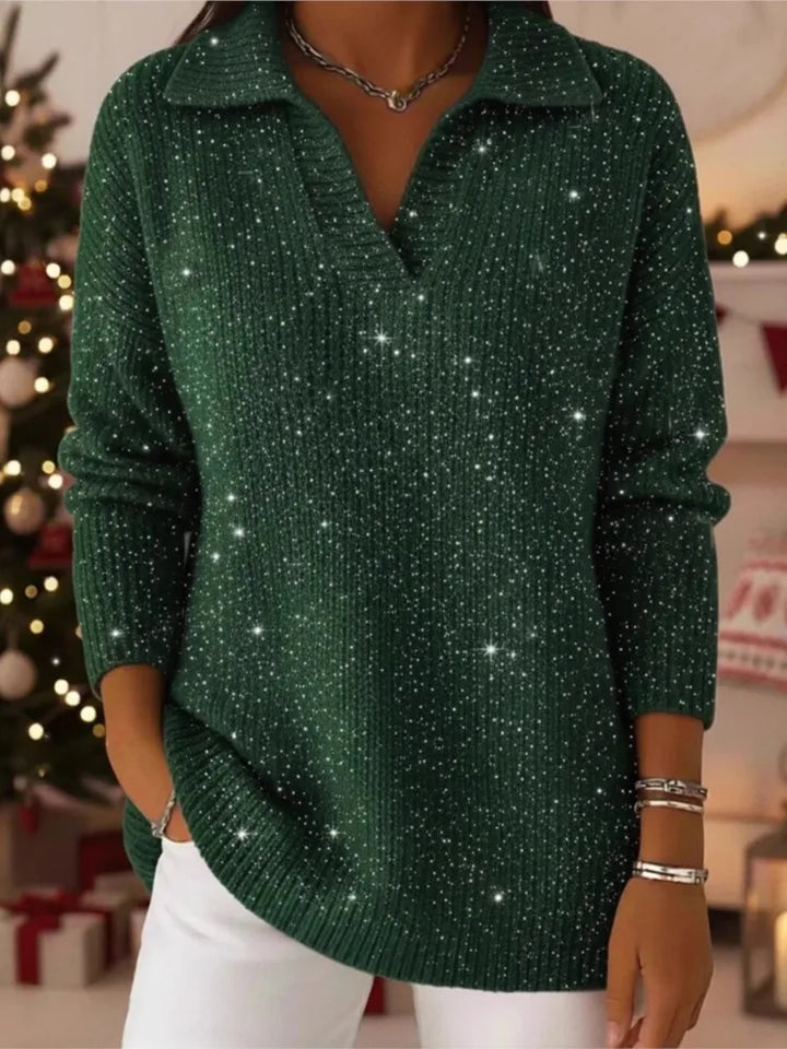 Marisette Sequined Pullover Sweater