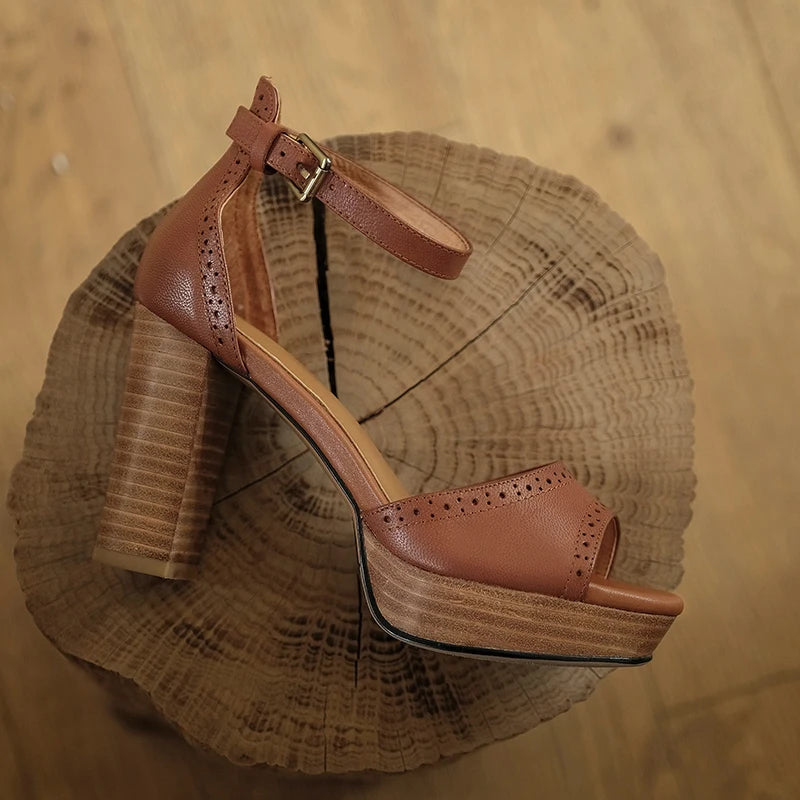 Juniper Genuine Leather Heels