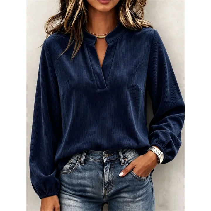 Silvana Notched Neck Blouse