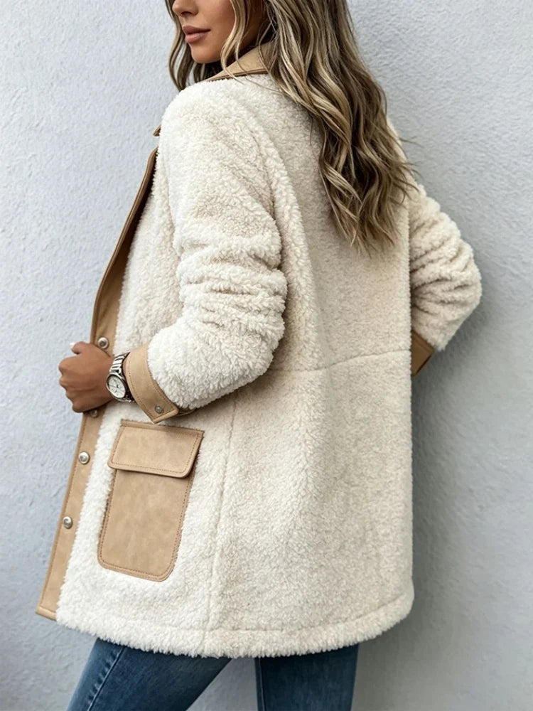 Oriana Faux Suede Shearling Jacket