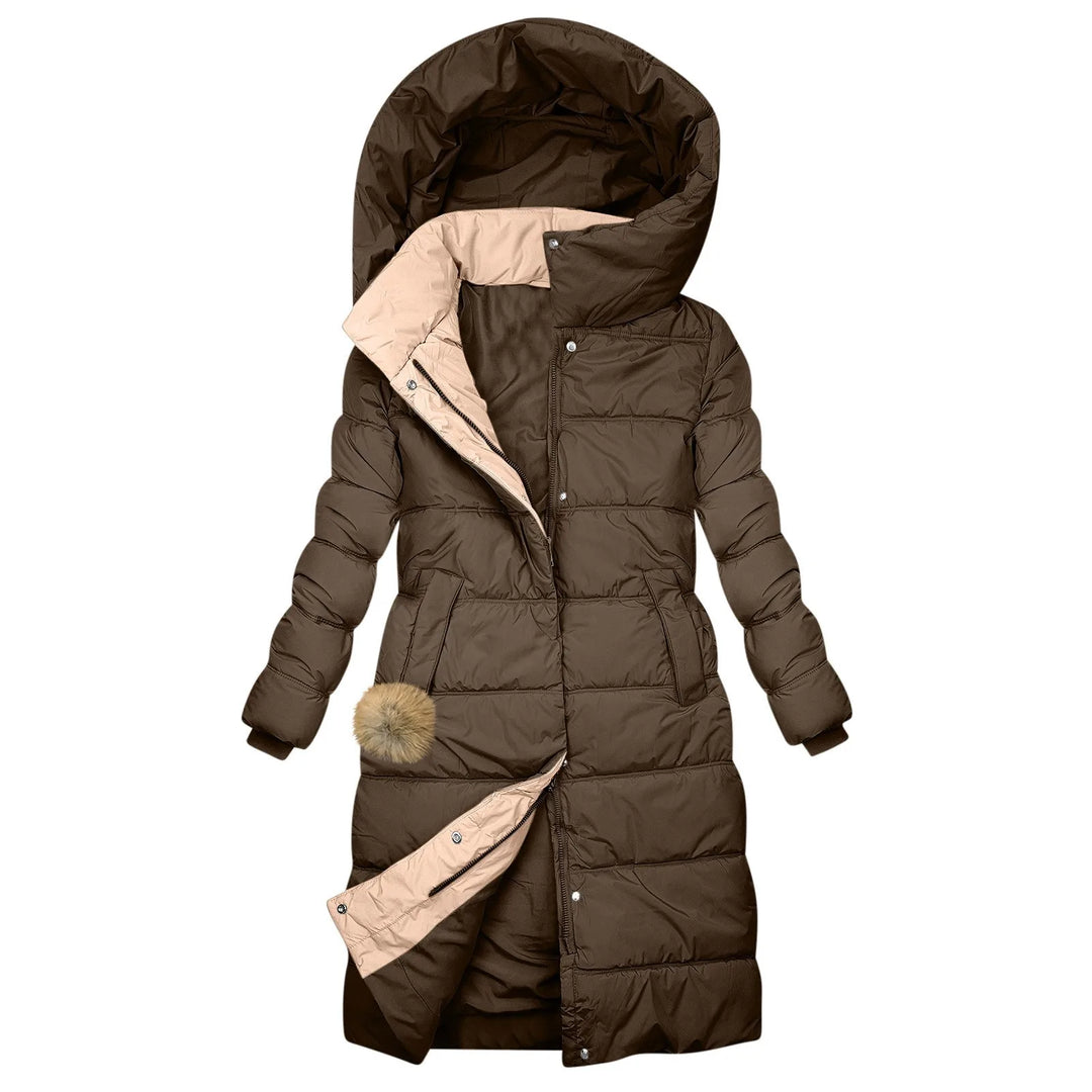 Piscilla Long Quilted Hooded Coat