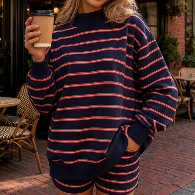 Marlena Striped Pullover Set