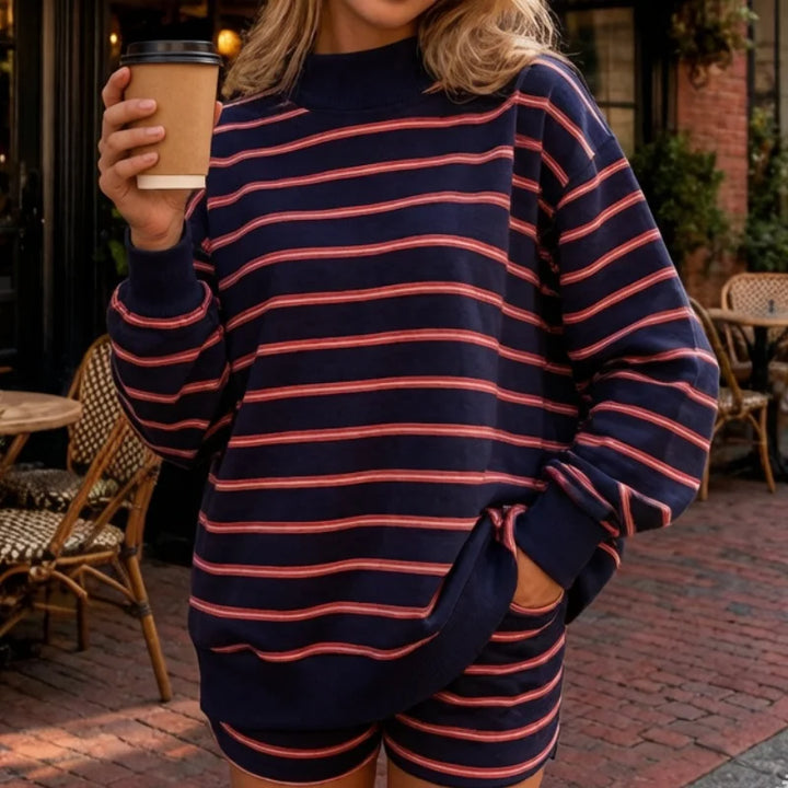 Marlena Striped Pullover Set