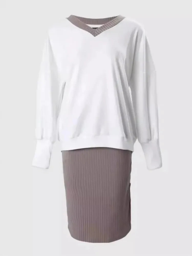 Rosaline Ribbed Pencil Skirt Set