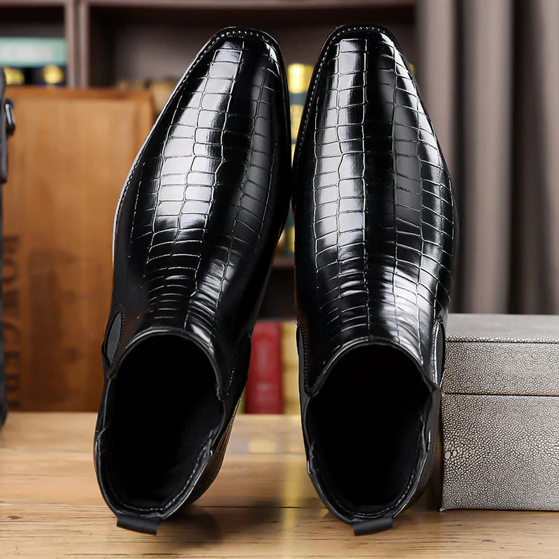 Harris Croc Embossed Chelsea Boot