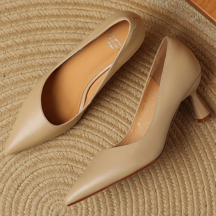 Frenchie Leather Pumps