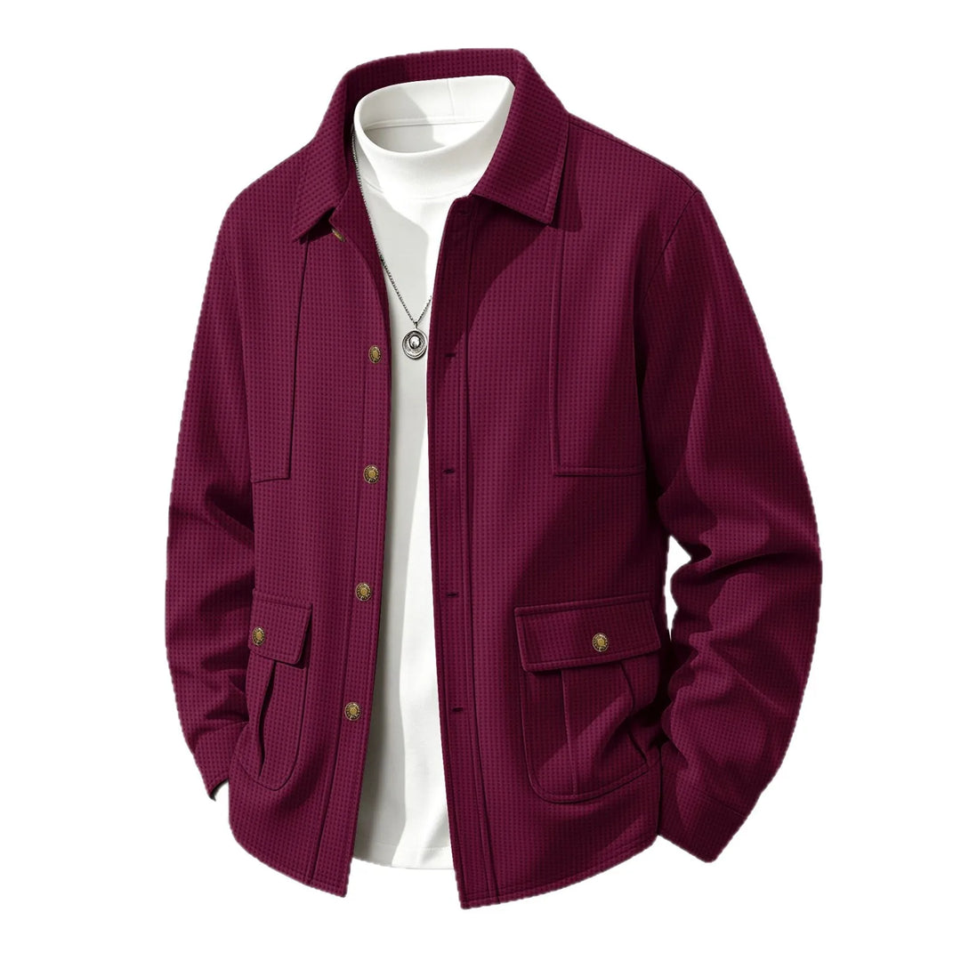 Lachlan Waffle Knit Shirt Jacket