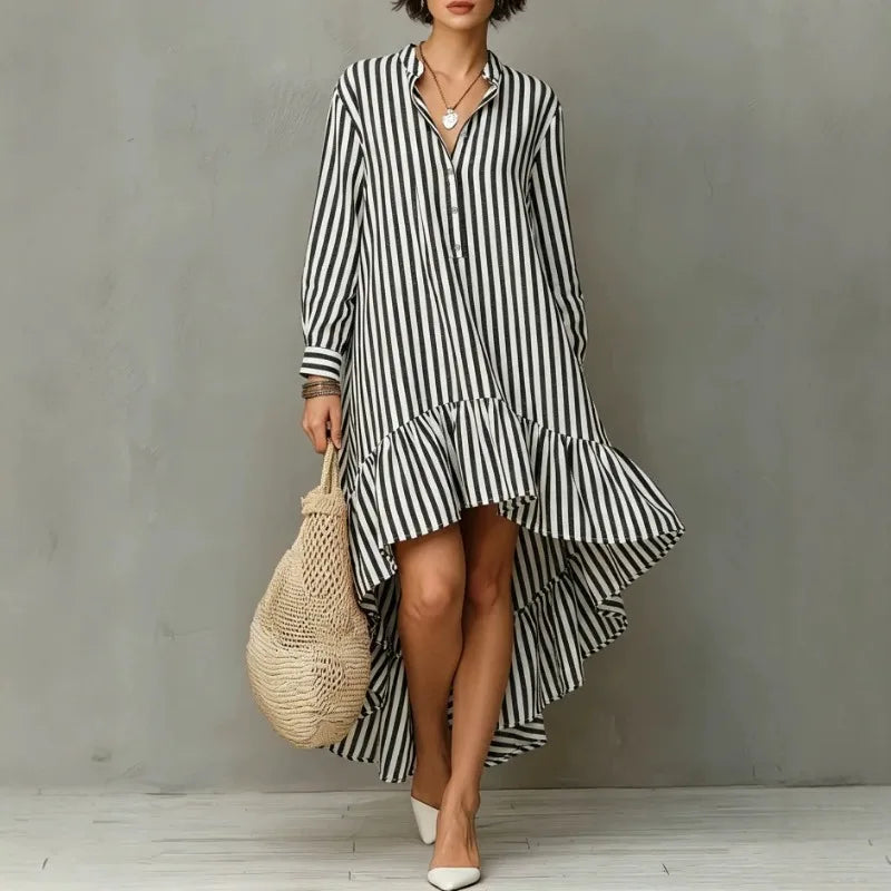 Bettina Stand Collar Midi Dress