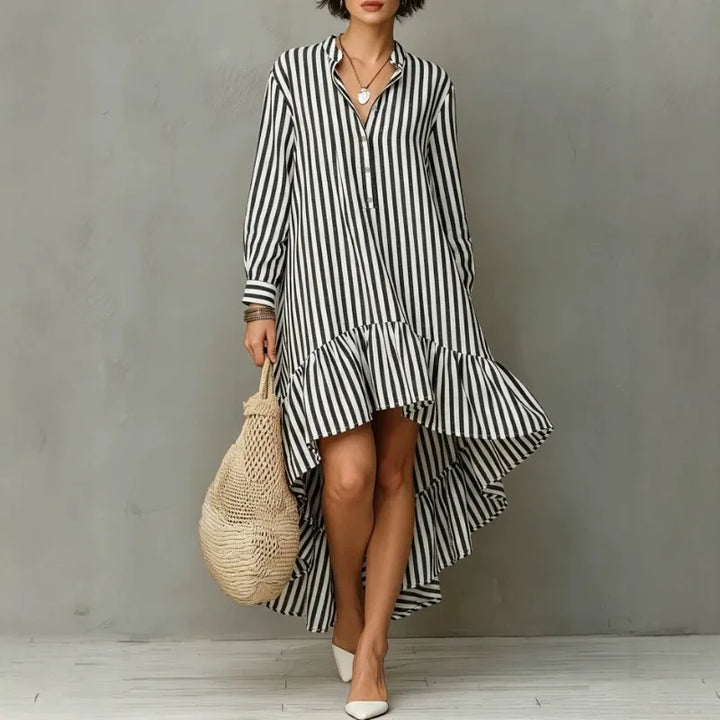 Bettina Stand Collar Midi Dress