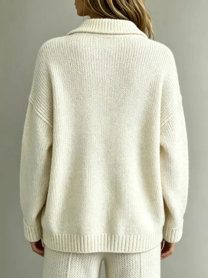 Sadona Button Neck Polo Sweater