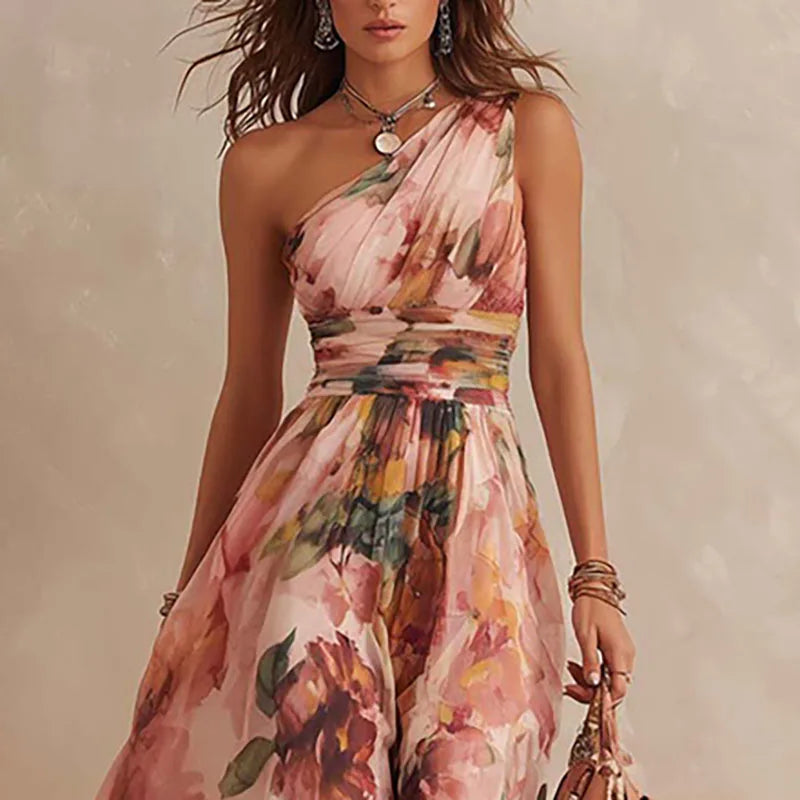 Camille One Shoulder Maxi Dress