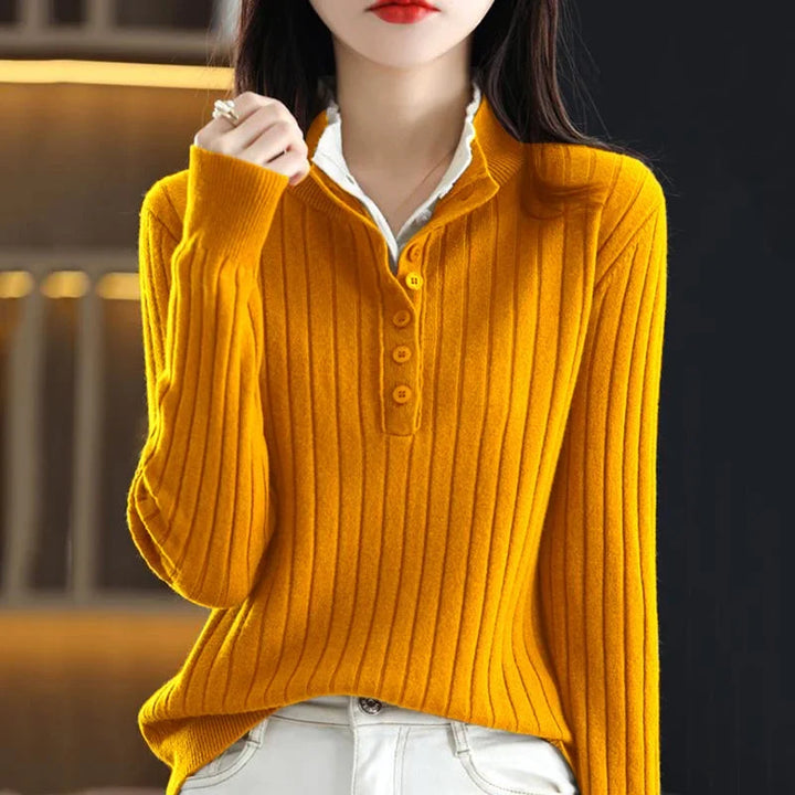 Juniper Button Up Ribbed Sweater