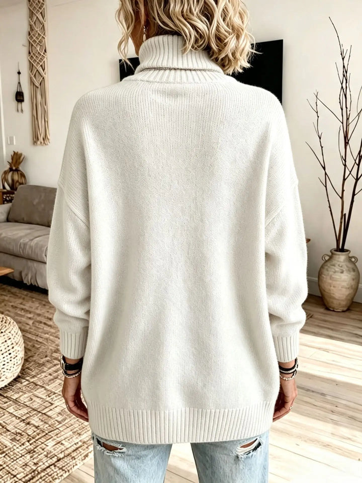 Celine Ribbed Turtleneck Sweater