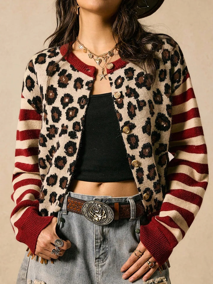 Verena Leopard Print Cardigan