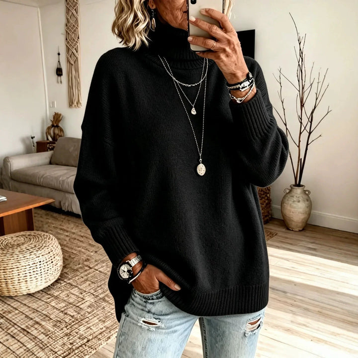 Celine Ribbed Turtleneck Sweater