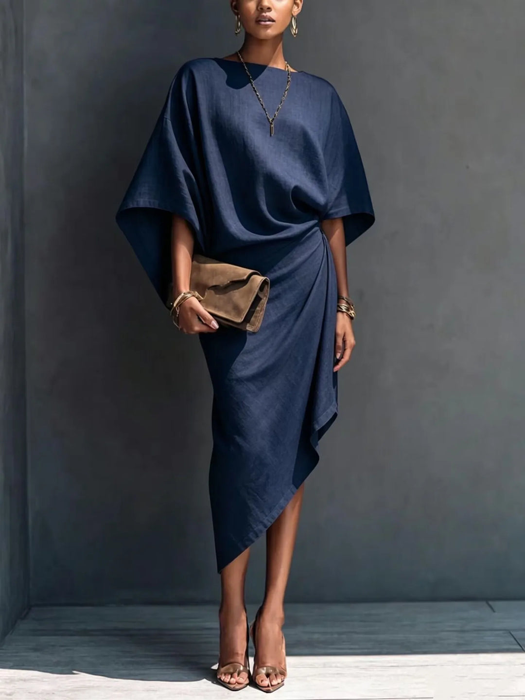 Odessa Batwing Sleeve Midi Dress