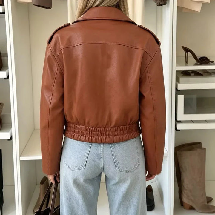 Monroe Cropped Biker Jacket