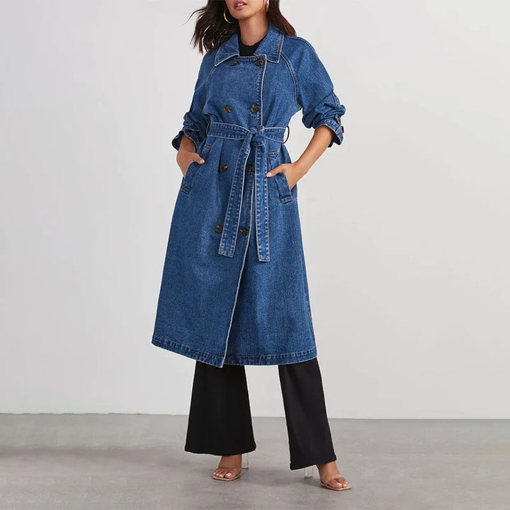 Merritt Tie Waist Denim Trench