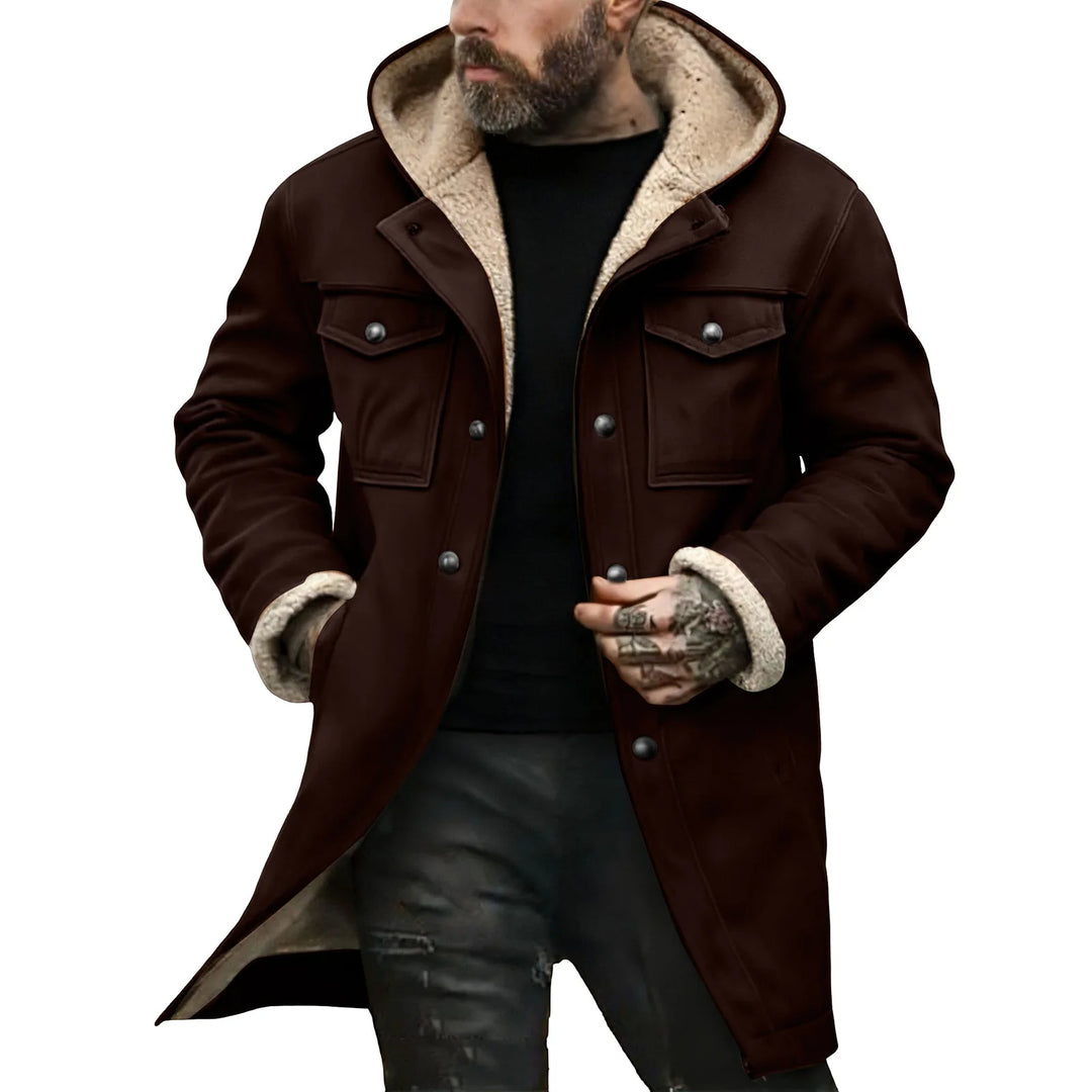 Highland Suede Long Overcoat