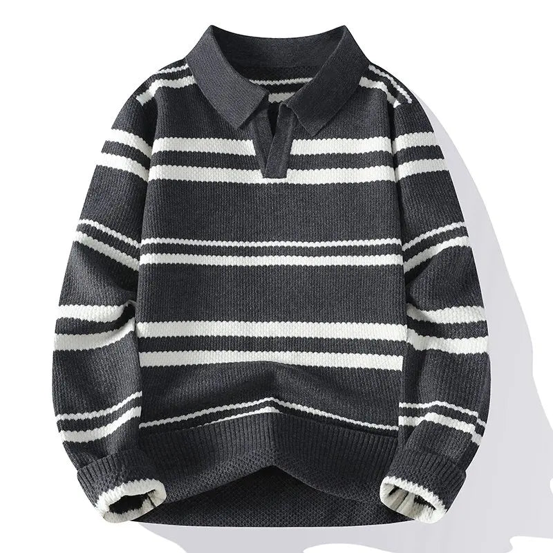 Dashiell Split Collar Polo Sweater