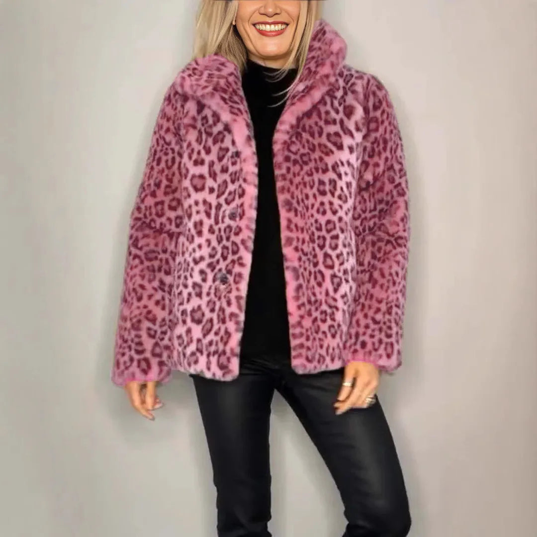 Bianca Turn Down Leopard Coat