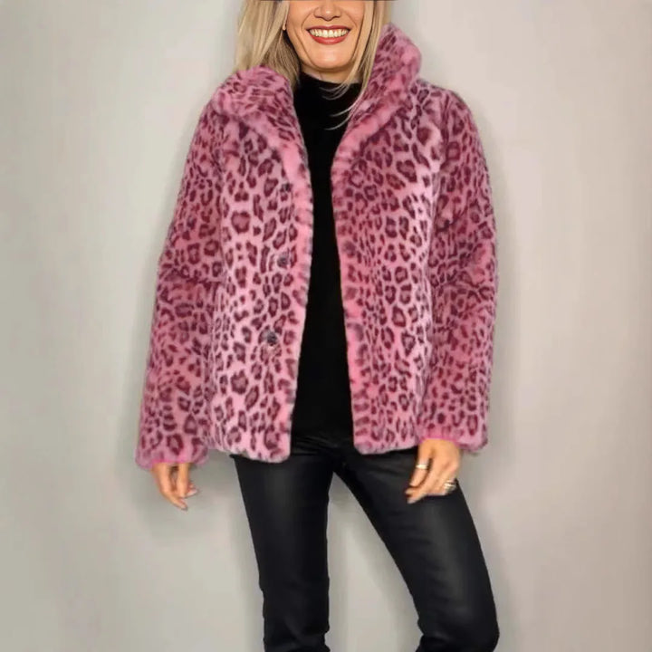 Bianca Turn Down Leopard Coat