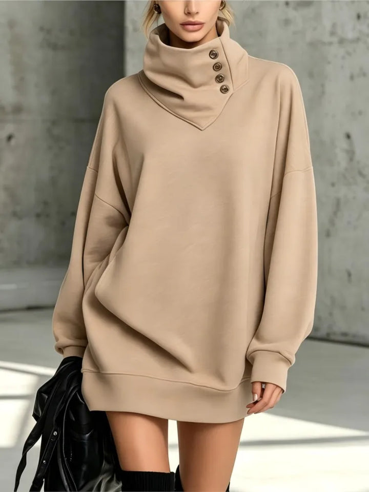 Fenella Button Sweatshirt Dress