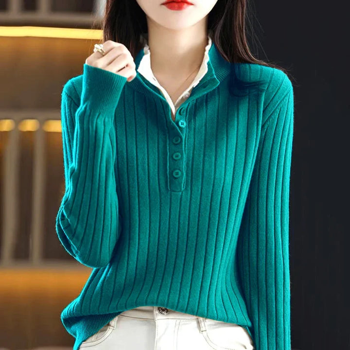 Juniper Button Up Ribbed Sweater