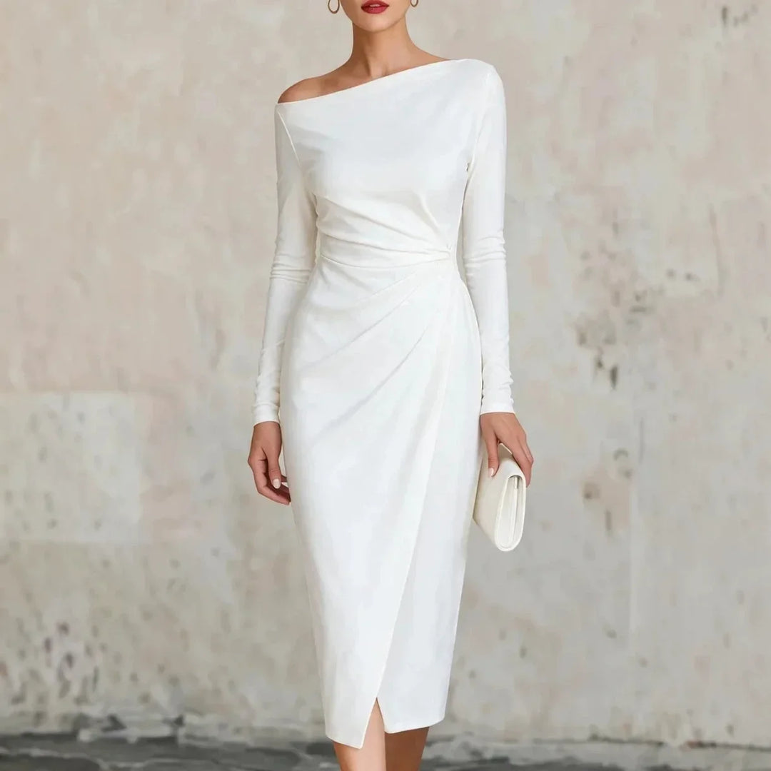Adrienne Twisted Waist Midi Dress